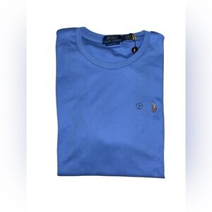 NWT POLO RALPH LAUREN BLUE CUSTOM-SLIMFIT CREWNECK T SHIRT (MEDIUM)